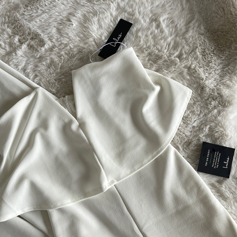 Power of Love White Strapless Jumpsuit / Lulus / White / S